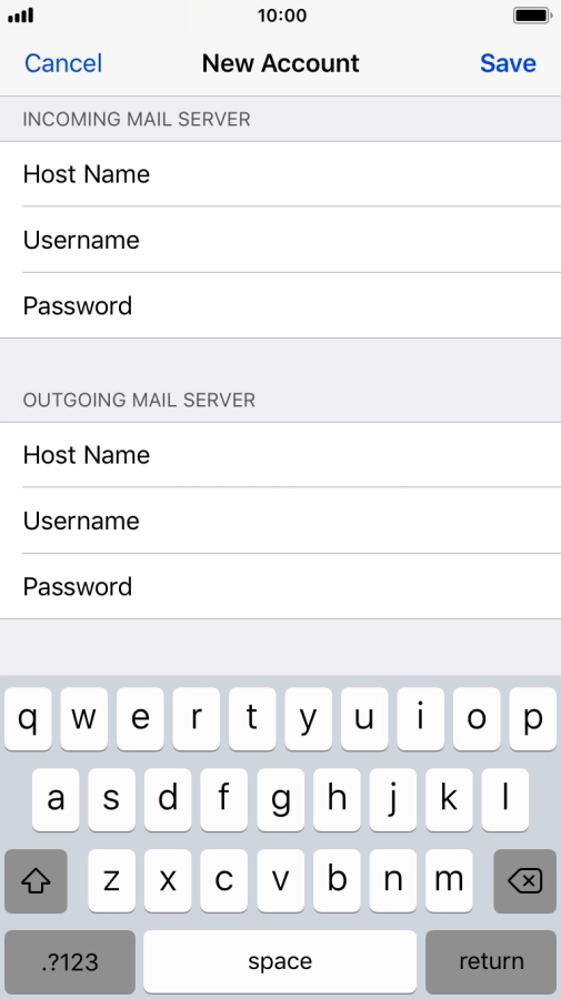 Press Save. Your email account has now been set up. To select more settings for incoming and outgoing server, proceed with the following steps.