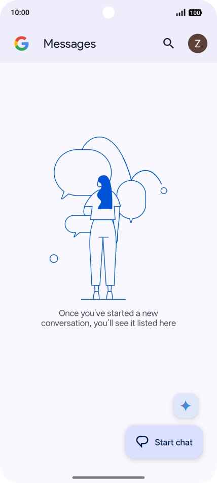 Press the profile icon.