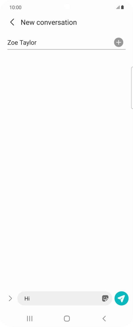 Press the send icon when you've finished your SMS.