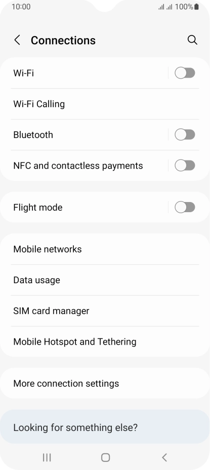 Press Mobile networks.