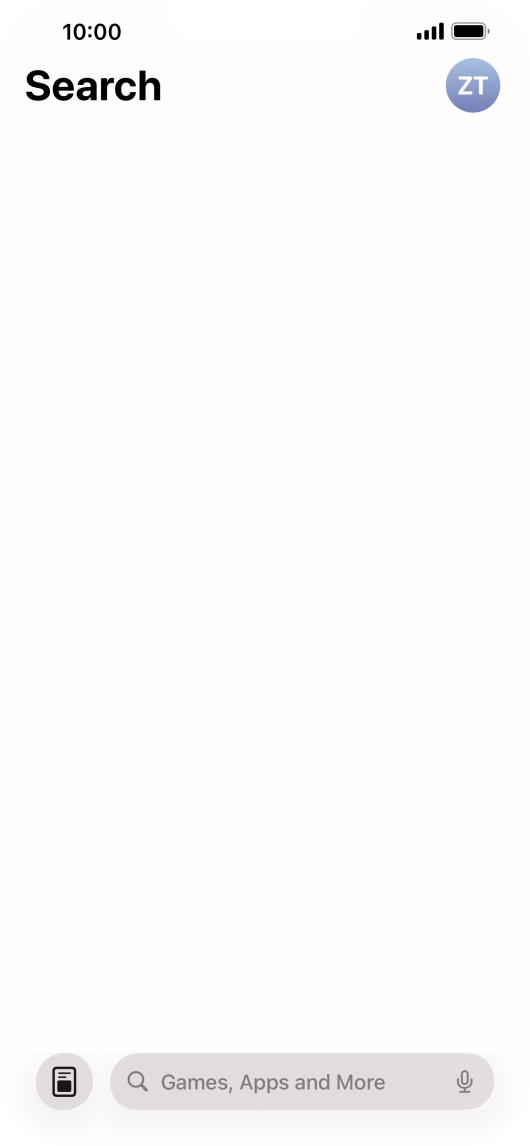 Press the search field and key in the name or subject of the required app.