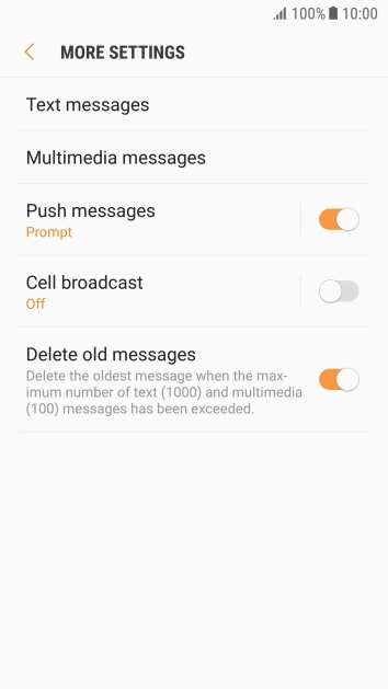 Press Text messages.