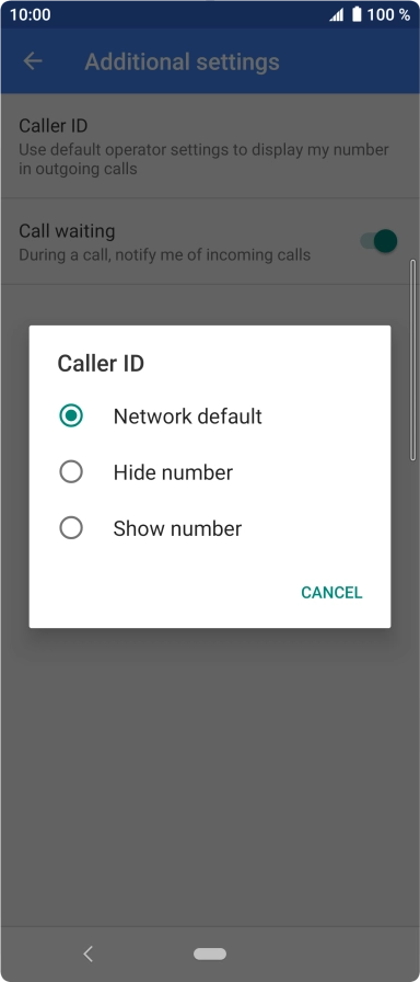 Press Show number to turn on caller identification.