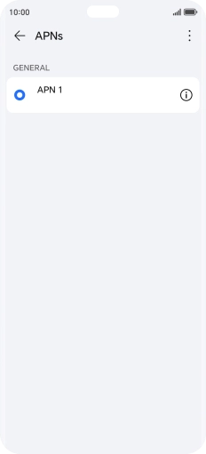 Press the menu icon.