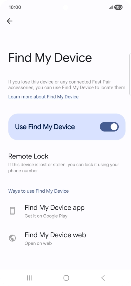 Press the Home key to return to the home screen.