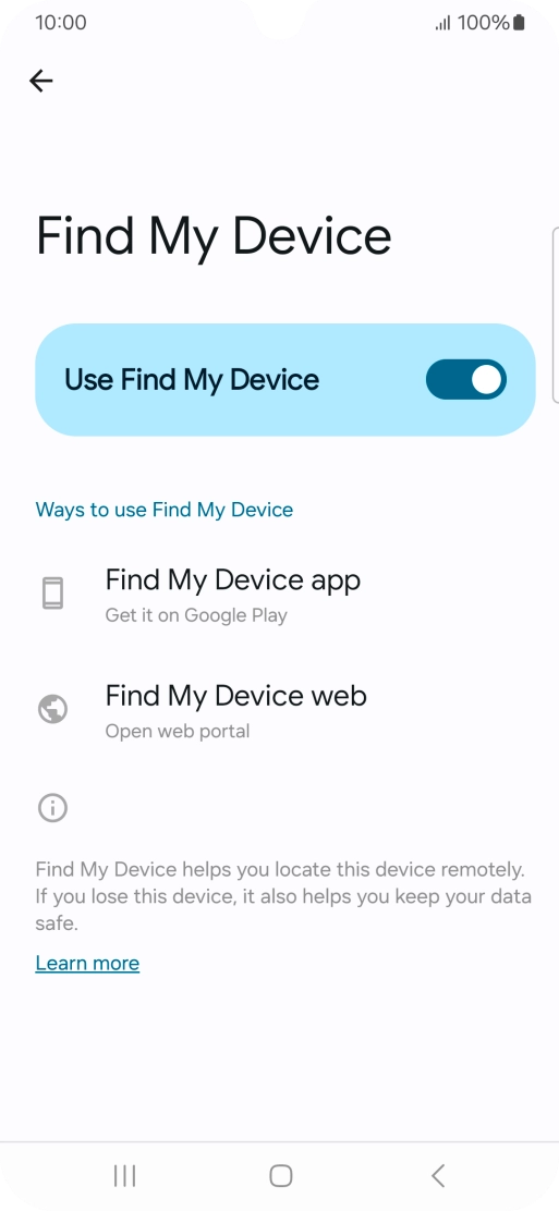 Press the Home key to return to the home screen.