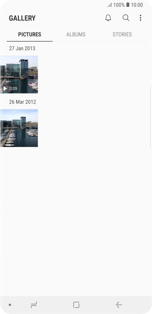 Press ALBUMS and go to the required folder.
