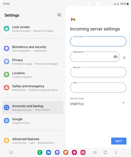 Press the field below 