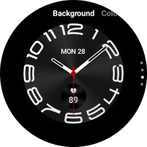 Slide your finger on the screen to change between the different designs.