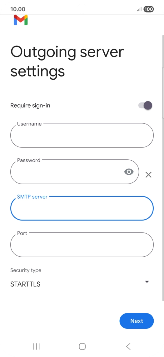 Press the field below 