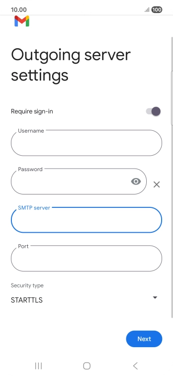 Press the field below 