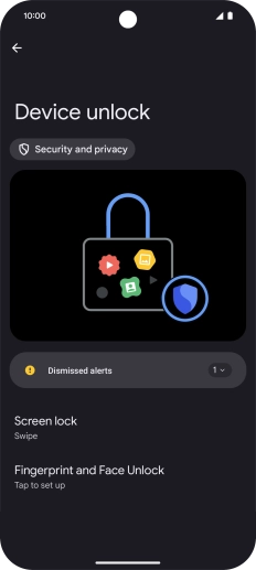 Press Fingerprint and Face Unlock.