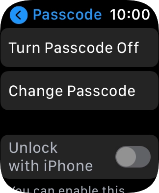 Press Turn Passcode Off and key in the current lock code.