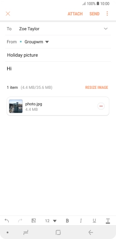 Press SEND when you've finished your email.