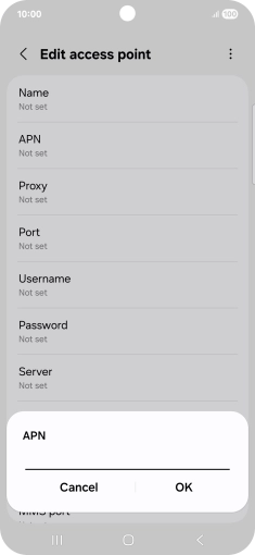 Key in everywhere and press OK.