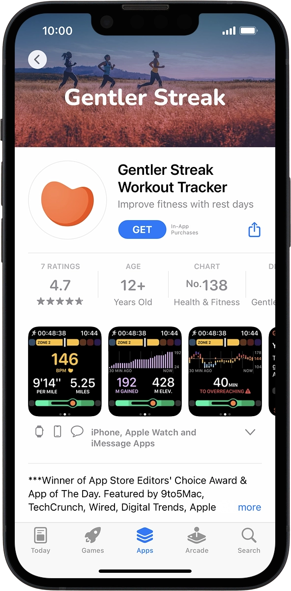 On your phone: Press GET and follow the instructions on the screen to install the app.