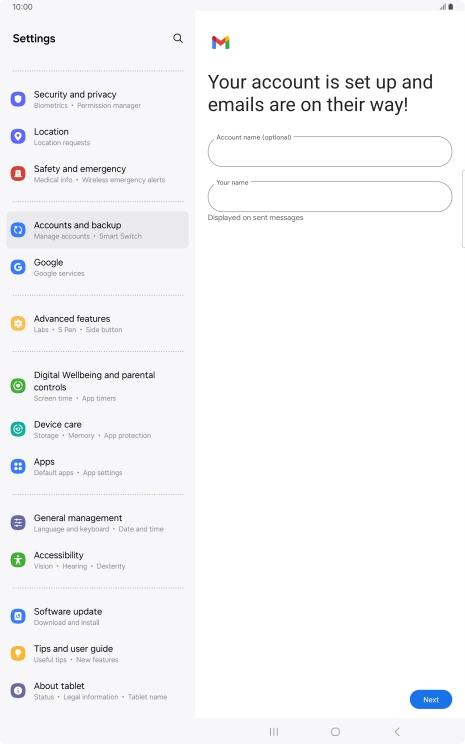 Press the field below 