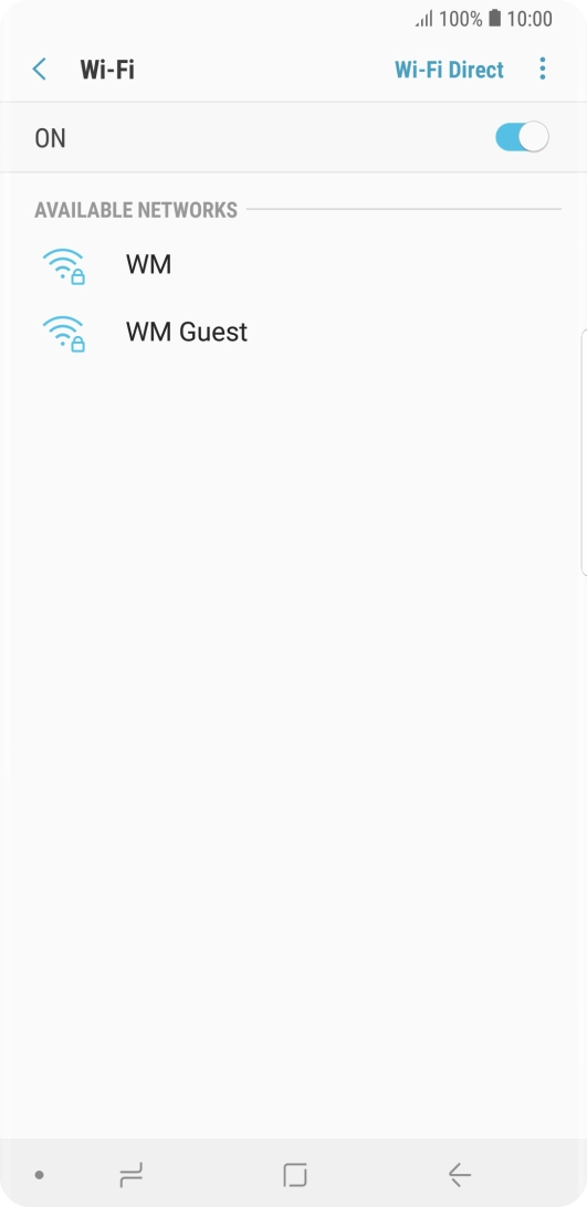 Press the required Wi-Fi network.