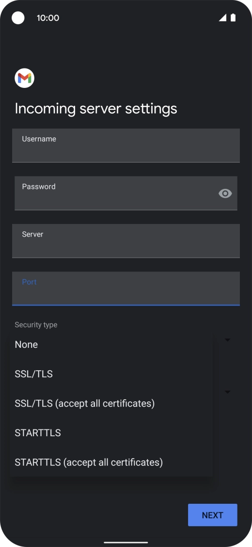 Press None to turn off the function.