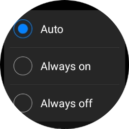 Press the required setting for mobile data usage.