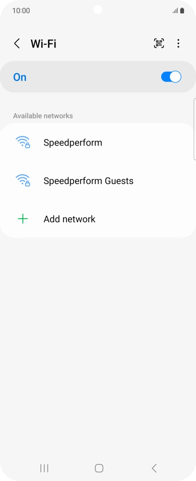 Press the menu icon.