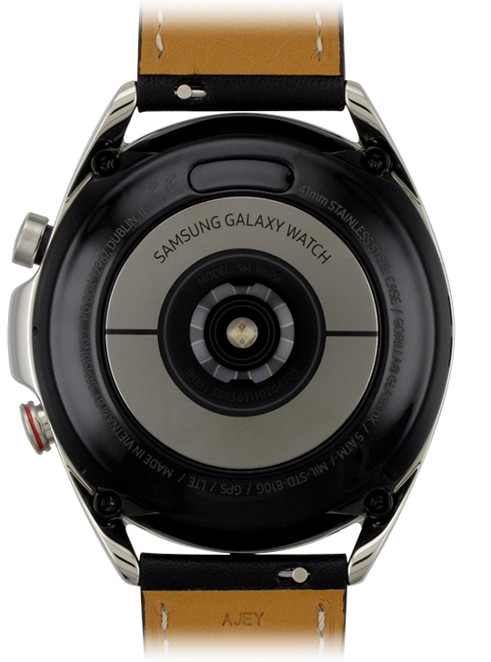 Place the back of your smartwatch on the magnetic charger allowing it to click into place.