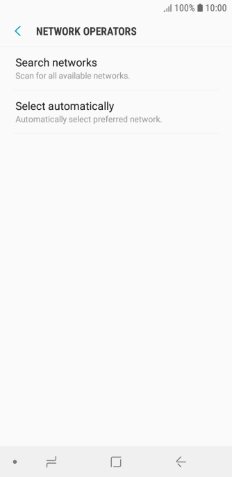 If you want to select a network manually, press Search networks and wait while your phone searches for networks.