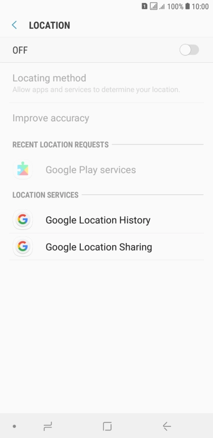 Press the indicator to turn the function on or off.