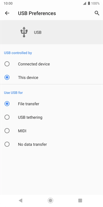 Press File transfer.