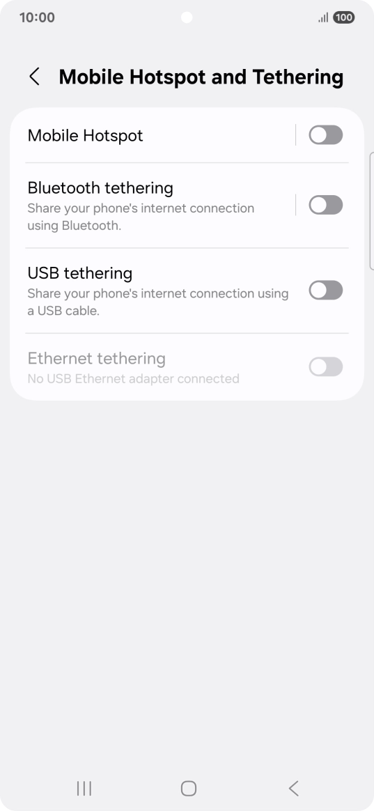 Press Mobile Hotspot.