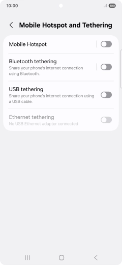 Press Mobile Hotspot.