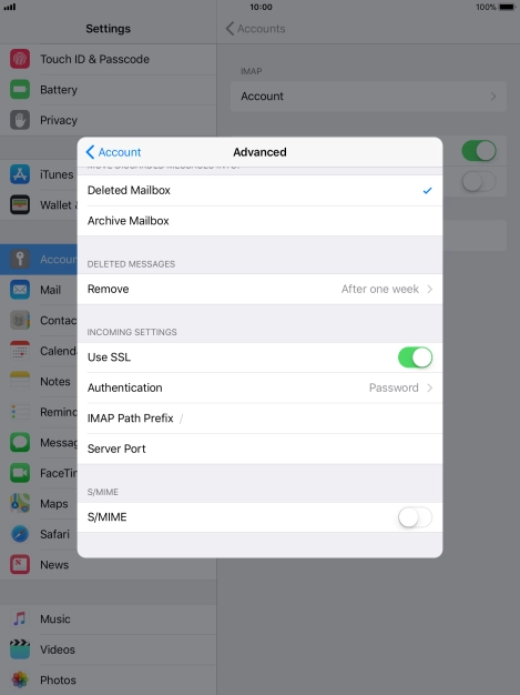 Press the indicator next to 