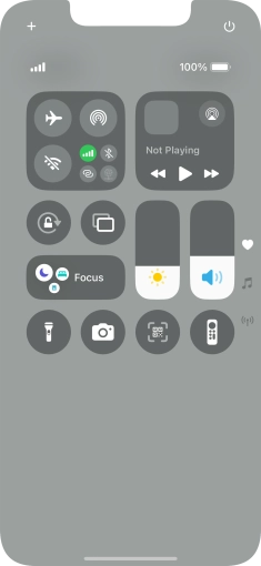 Press the flight mode icon to turn the function on or off.