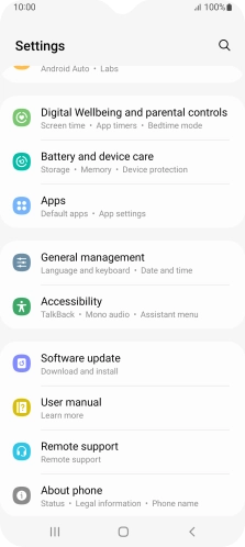 Press Software update.
