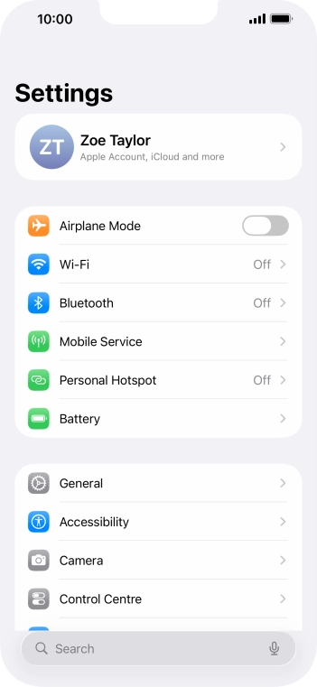 Press Personal Hotspot.