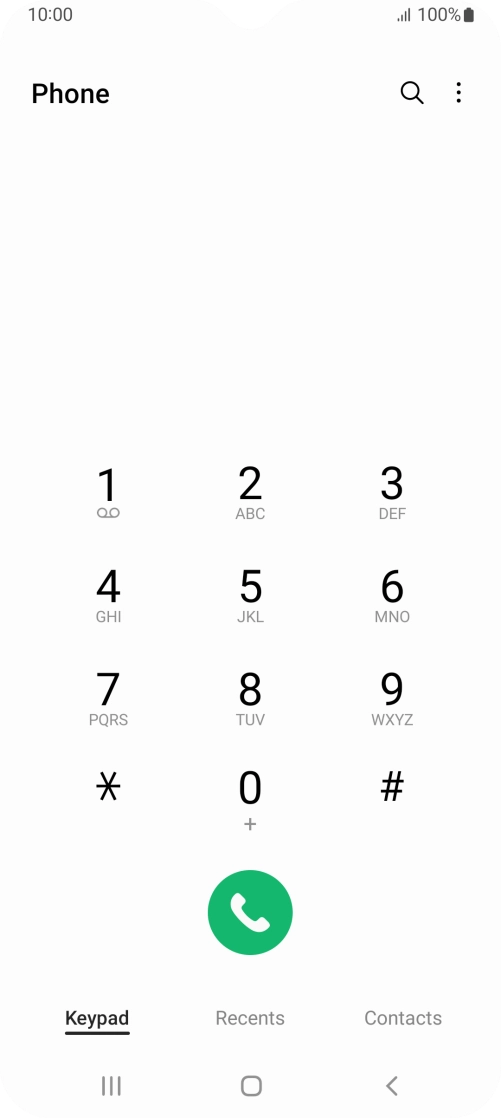 Press the menu icon.