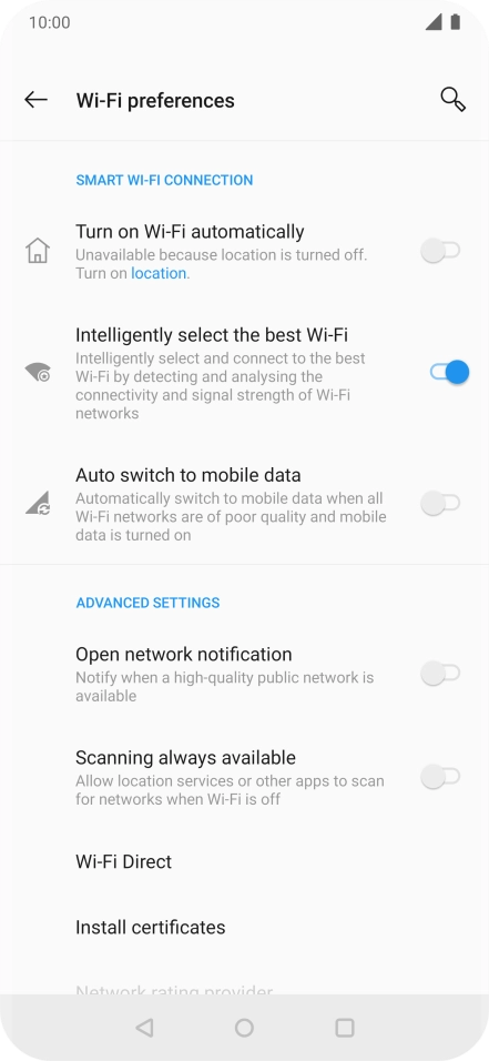 Press the indicator next to 