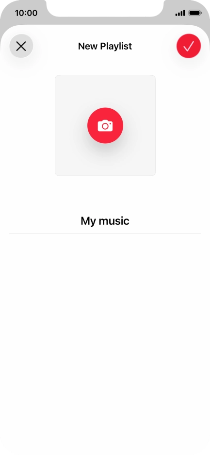 Press the confirm icon.