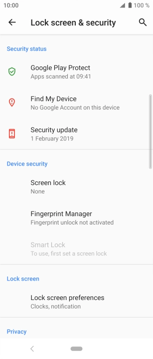 Press the Home key to return to the home screen.