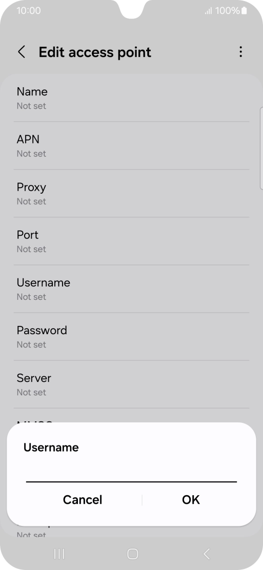 Key in eesecure and press OK.