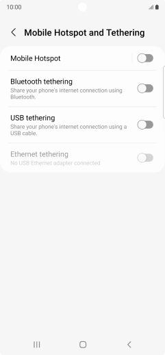 Press Mobile Hotspot.