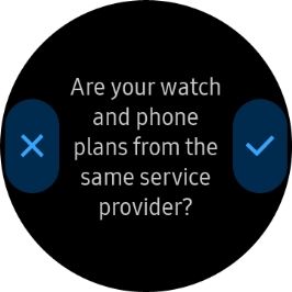 Press the confirm icon and follow the instructions on the screen to set up mobile data.