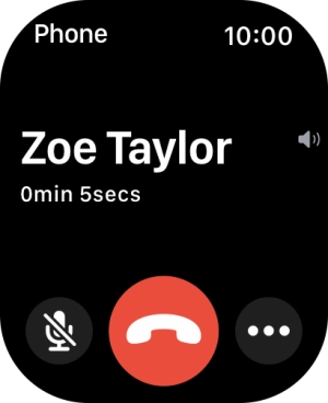 Press the end call icon to end the call and return to the home screen.