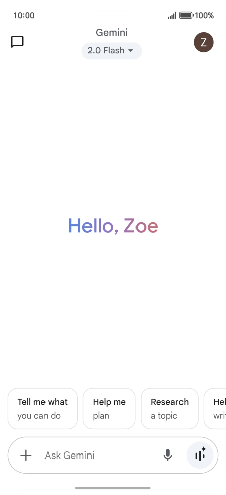 Press the profile icon.