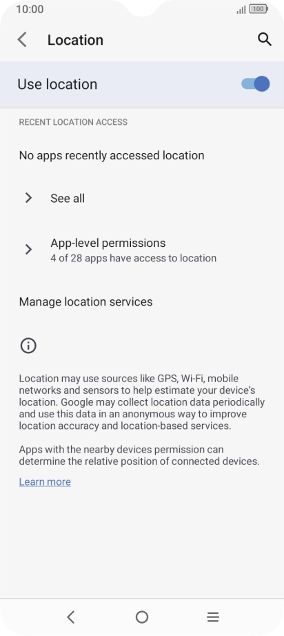 Press App-level permissions.