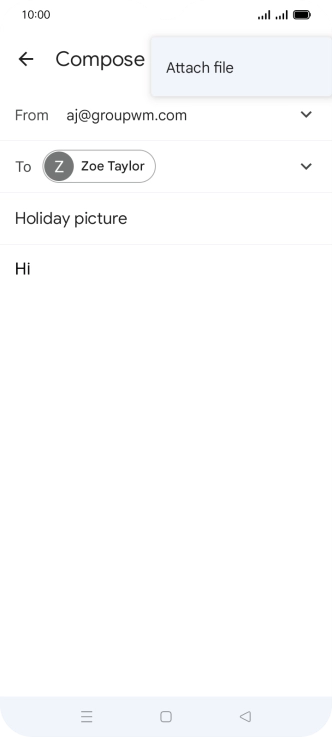 Press Attach file and go to the required folder.