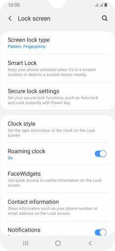 Press Screen lock type and key in the current phone lock code.