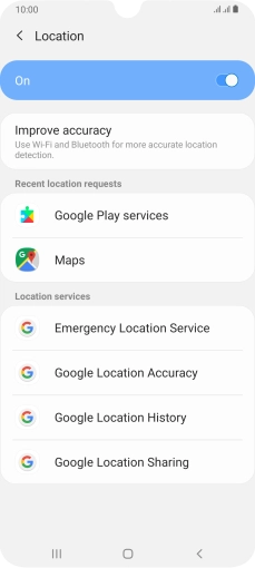 Press Google Location Accuracy.