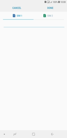 Press the required SIM.