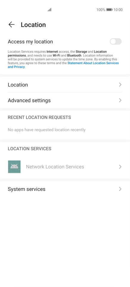 Press the indicator next to 